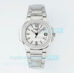 PPM Super Clone Patek Philippe Nautilus 7010 Diamond Bezel Quartz Lady Watch 